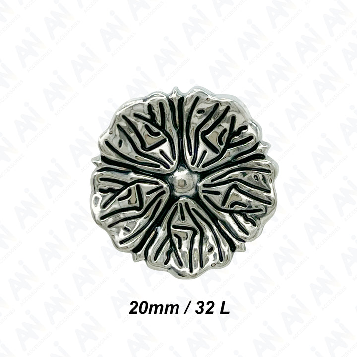 Blooming Beauty Metal Buttons