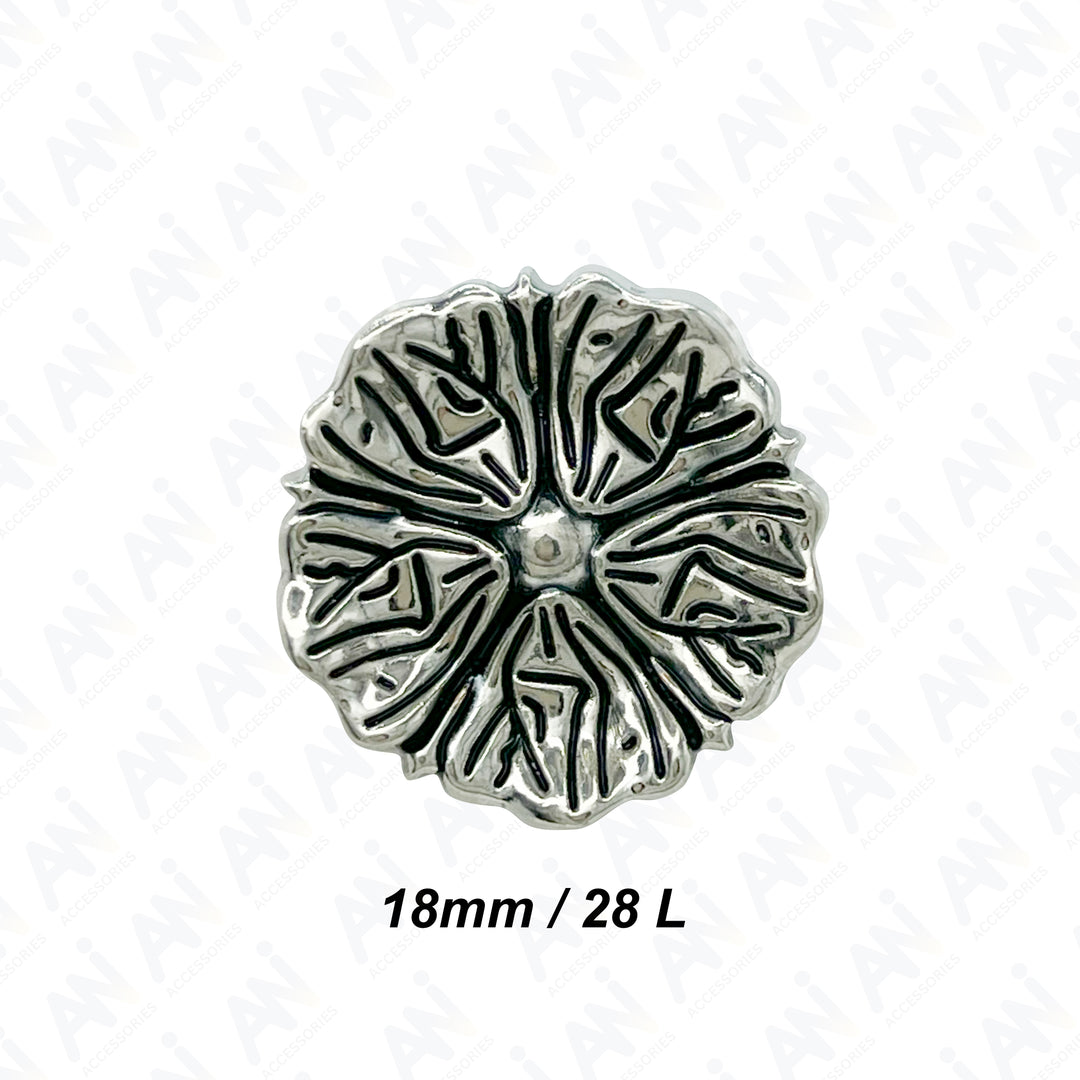 Blooming Beauty Metal Buttons