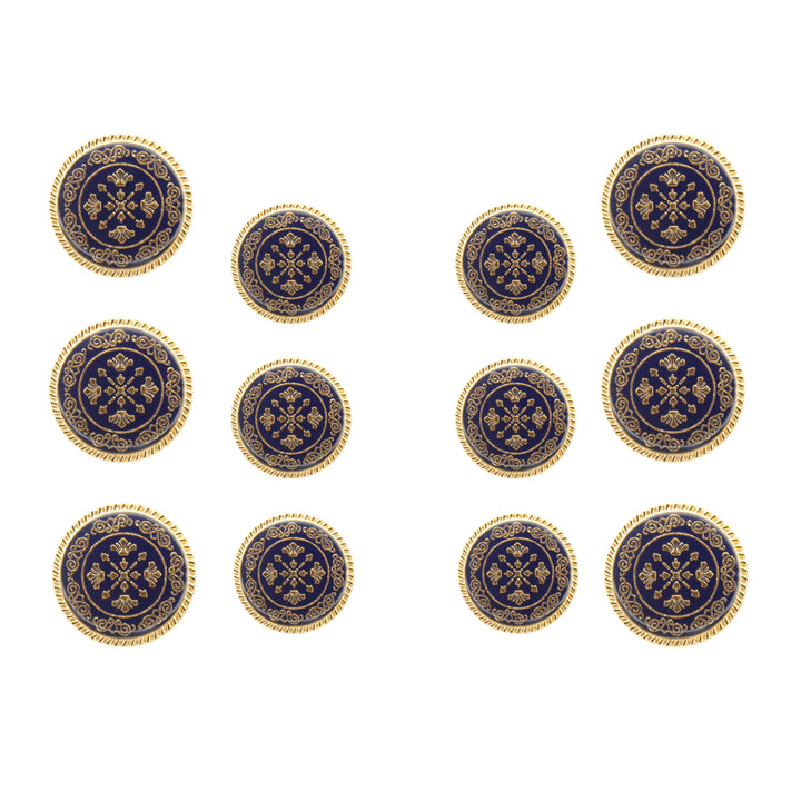 Ornate Snowflake Metal Buttons ( Pack of 8 Buttons)