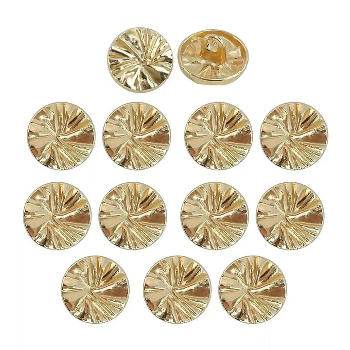 Radiant Ribbed Metal Buttons