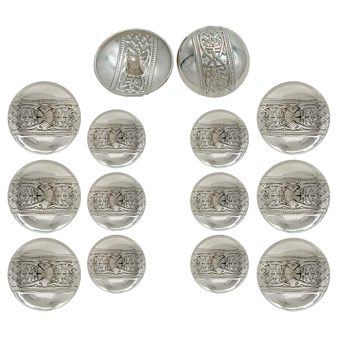 Etched Design Metal Buttons