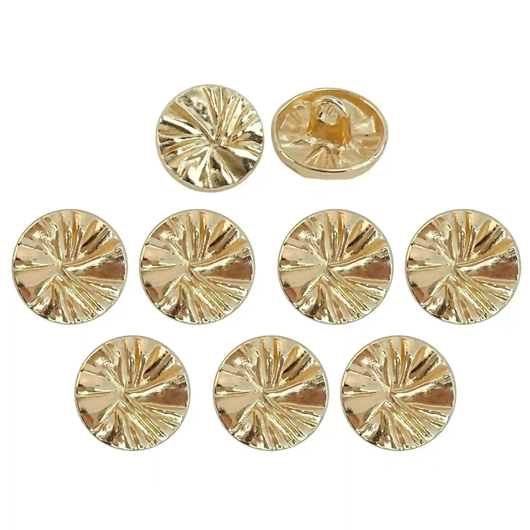 Radiant Ribbed Metal Buttons