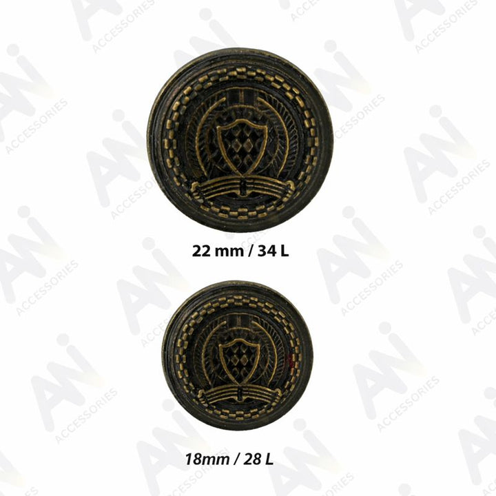 Vintage-Style Button for Clothing and Accessories | 18mm(28L) & 22mm(34L)