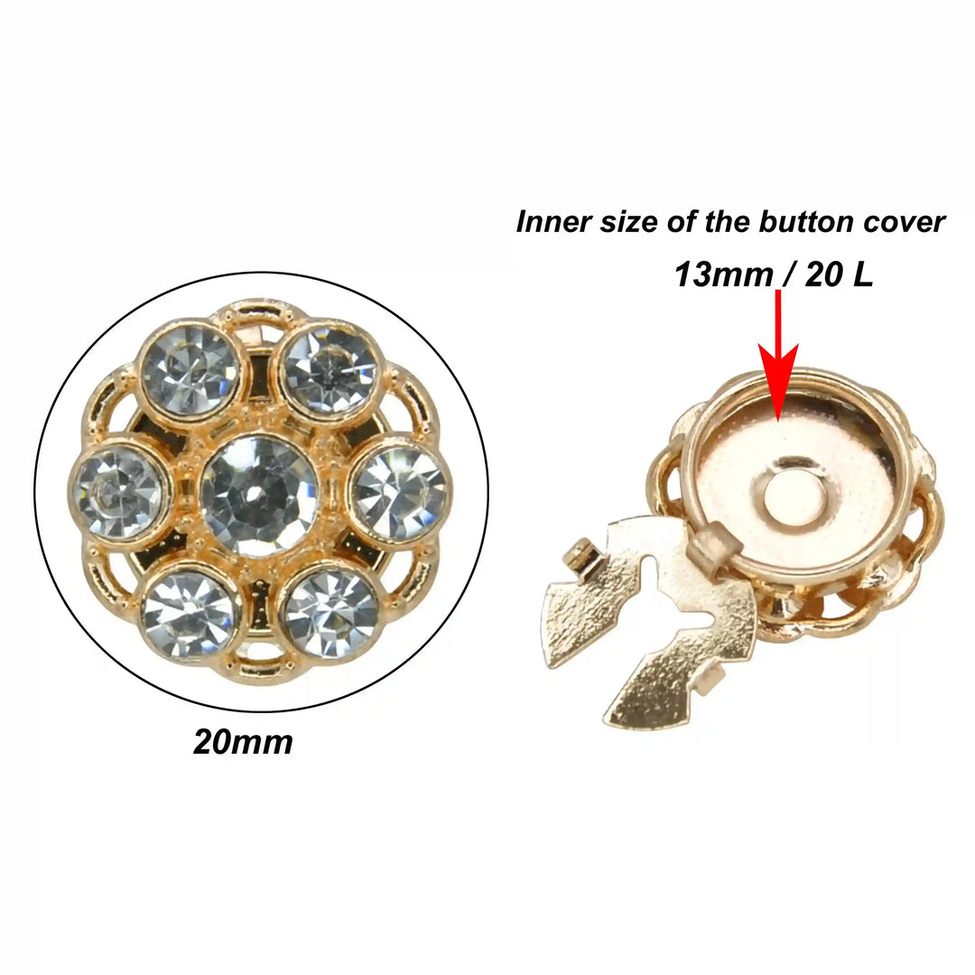 Elegant Rhinestone Cover Buttons
