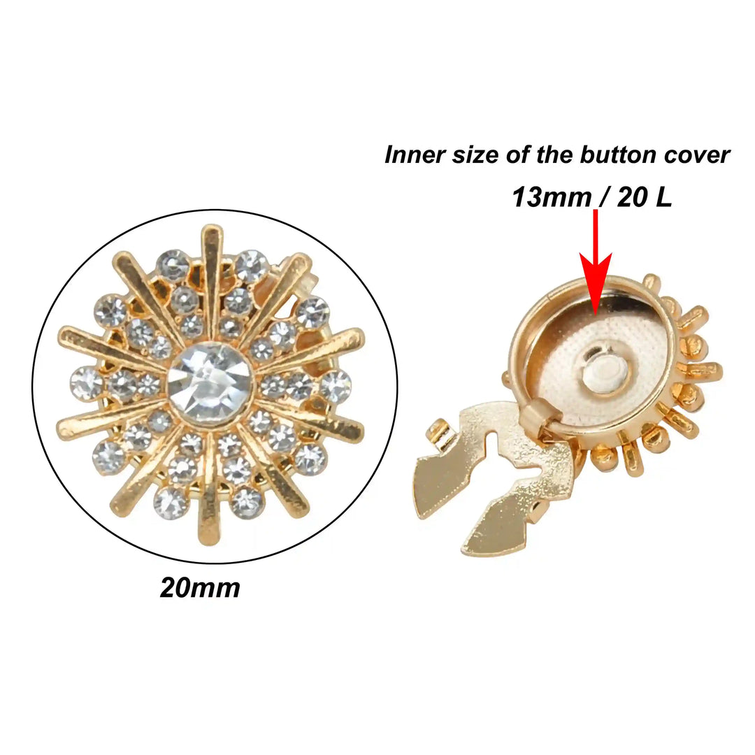 Luxury Rhinestone Button Cover