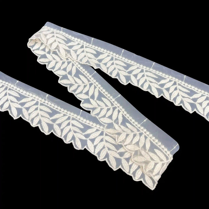 Organza Leafy Style Lace | 2 Meters | SKU-CE-8