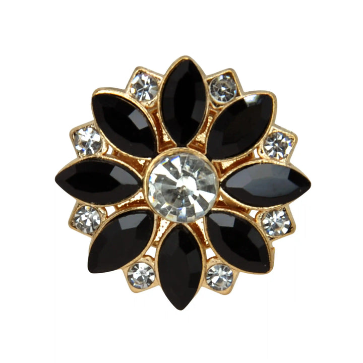 Floral Rhinestone Button Covers