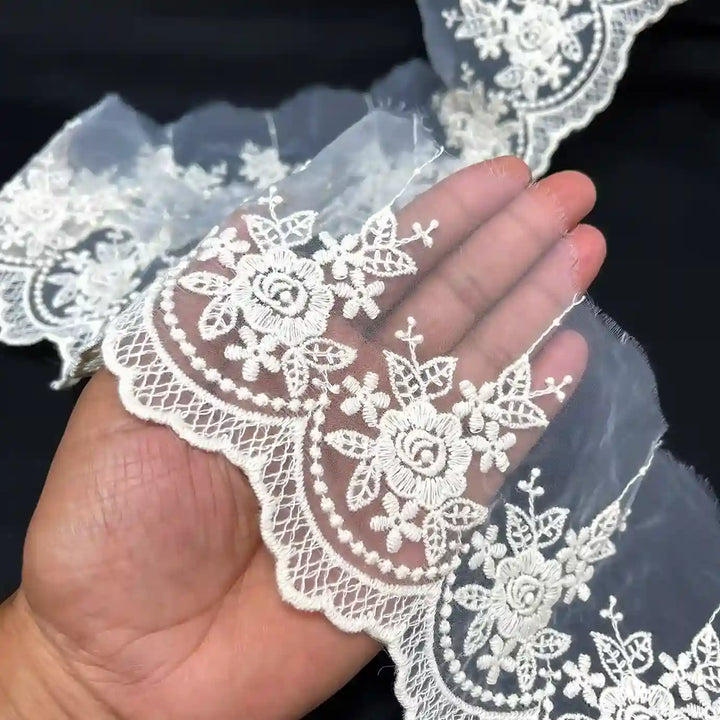 Floral Organza Lace | 2 Meters | SKU-CE-13