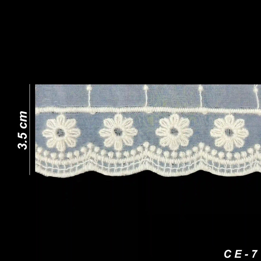 Daisy Organza Lace | 2 Meters | SKU-CE-7