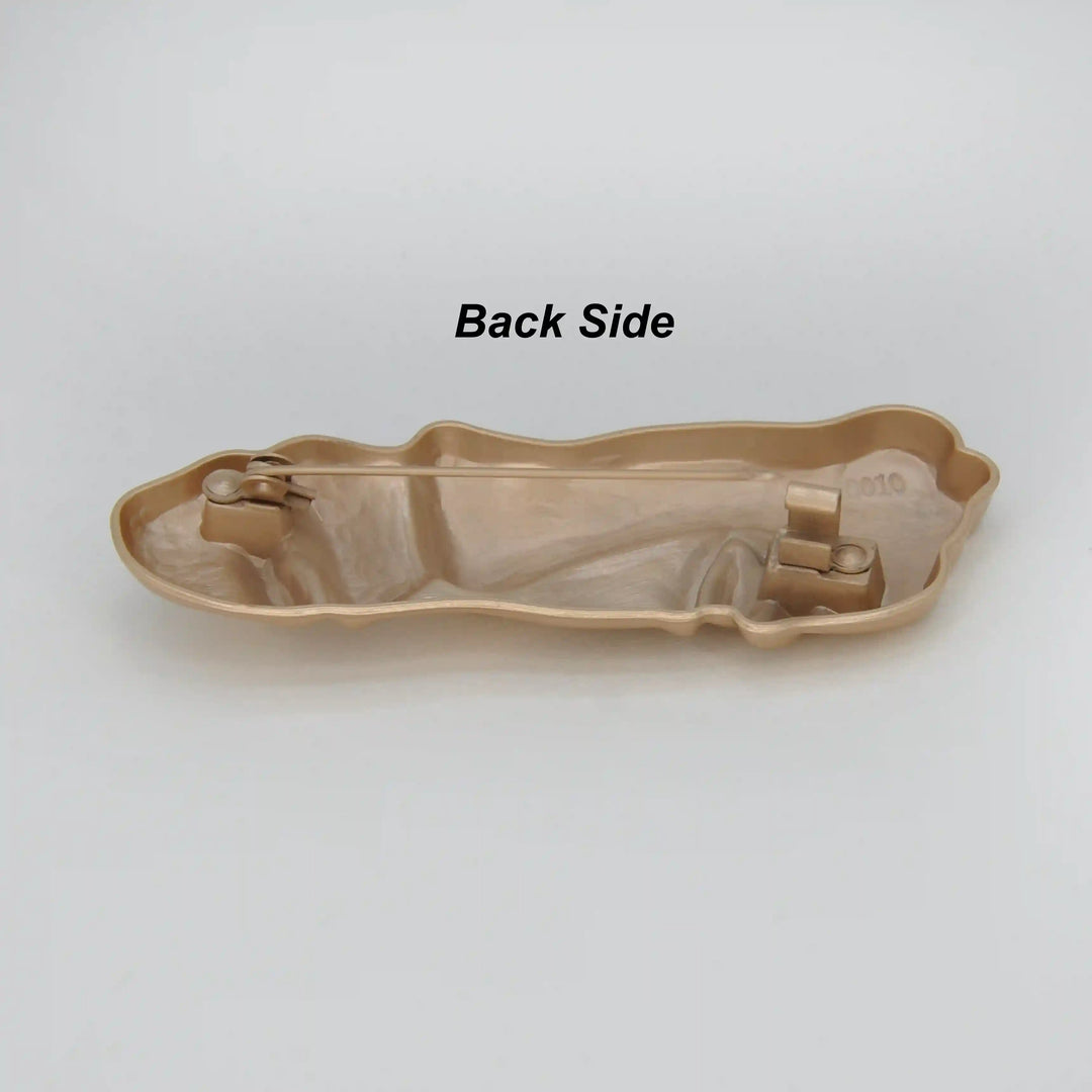 Matte Gold Face Inspire Metal Brooch