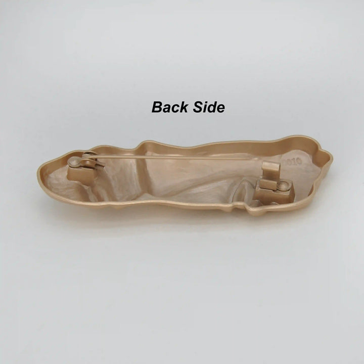 Matte Gold Face Inspire Metal Brooch