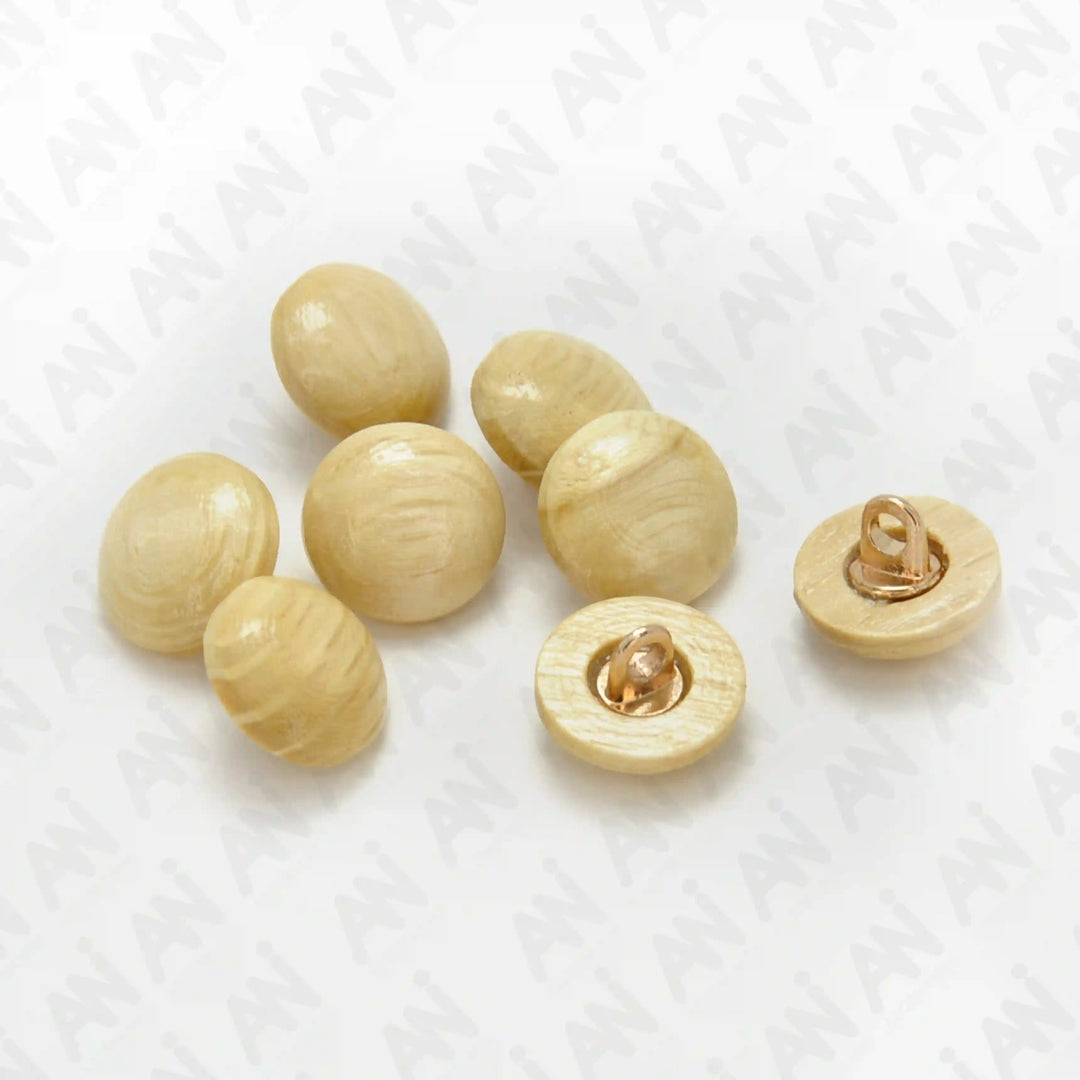 Light Oak Wooden Buttons | 13mm