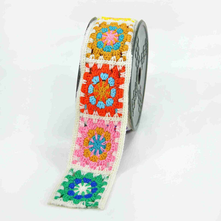 Rainbow Granny Square Trim