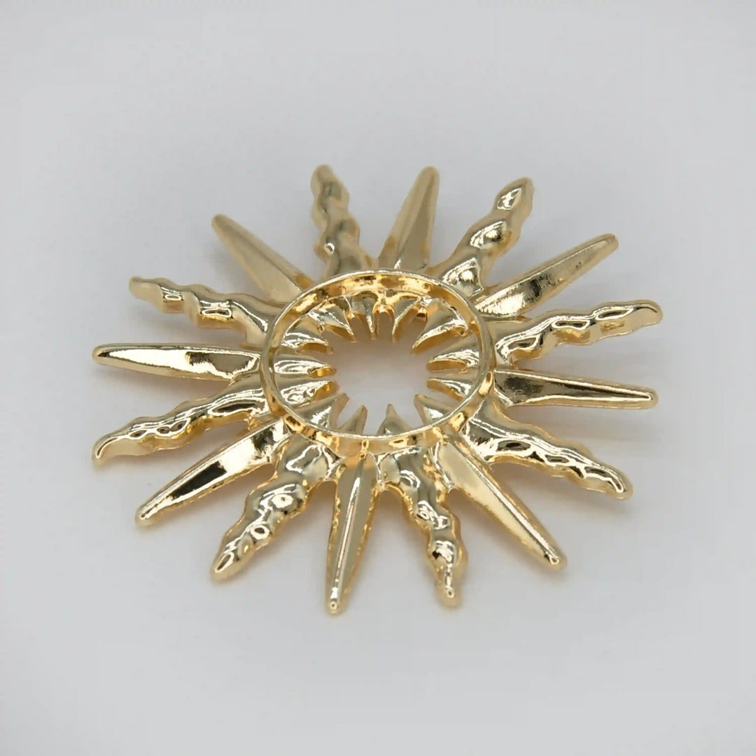 Golden Sunburst Brooch