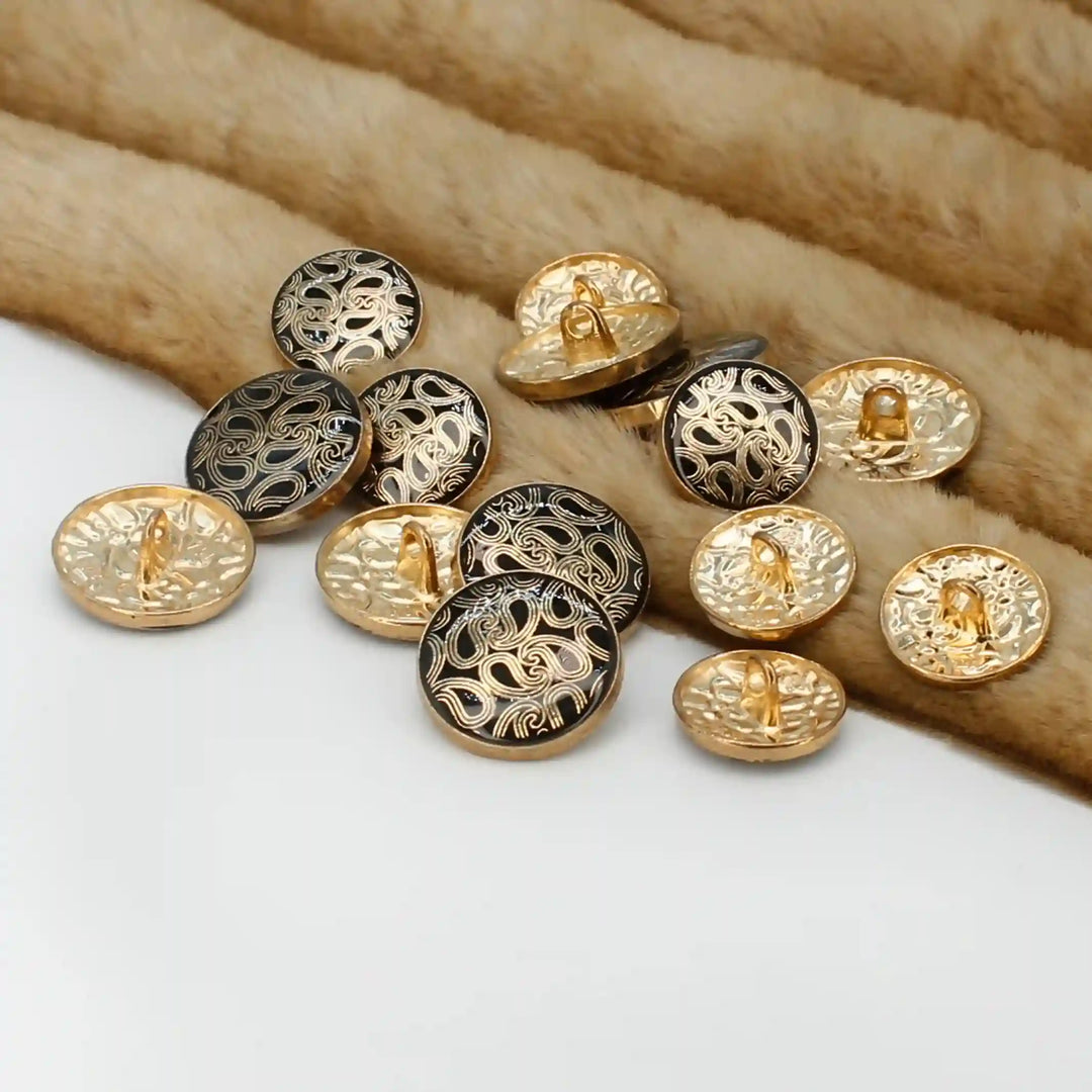 Paisley Metal Buttons