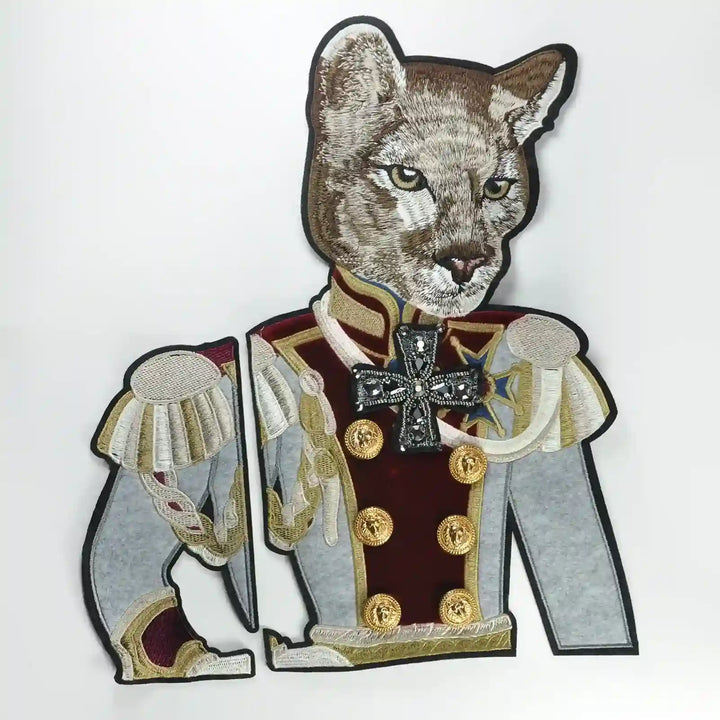 Multicolor Feline Officer Sew Patch