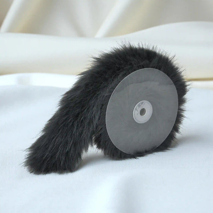 Dark Grey Fur Lace | 2 Meters