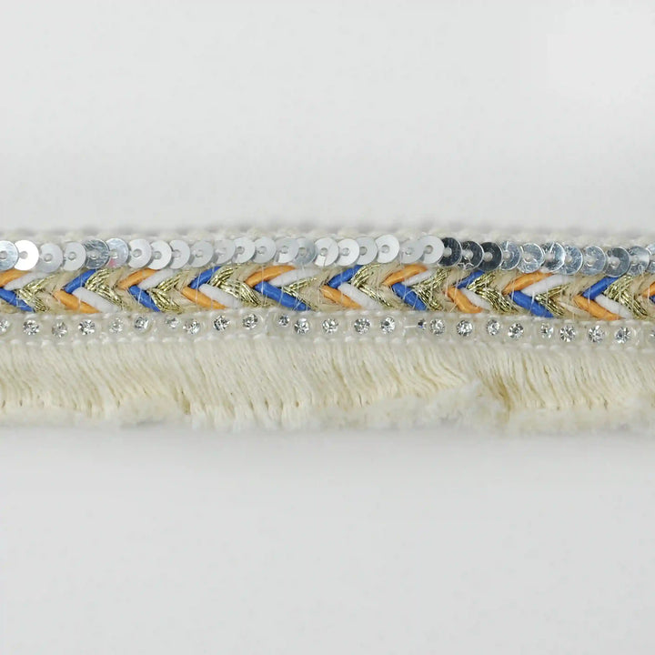 Chevron Fringe Sequin Lace Trims
