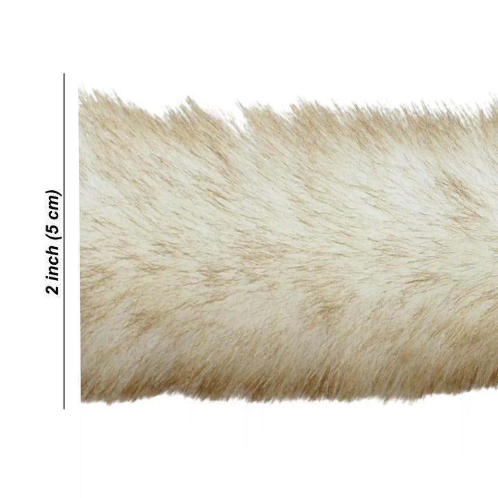 Creame Brown Tone Fur Lace | 2 Meters