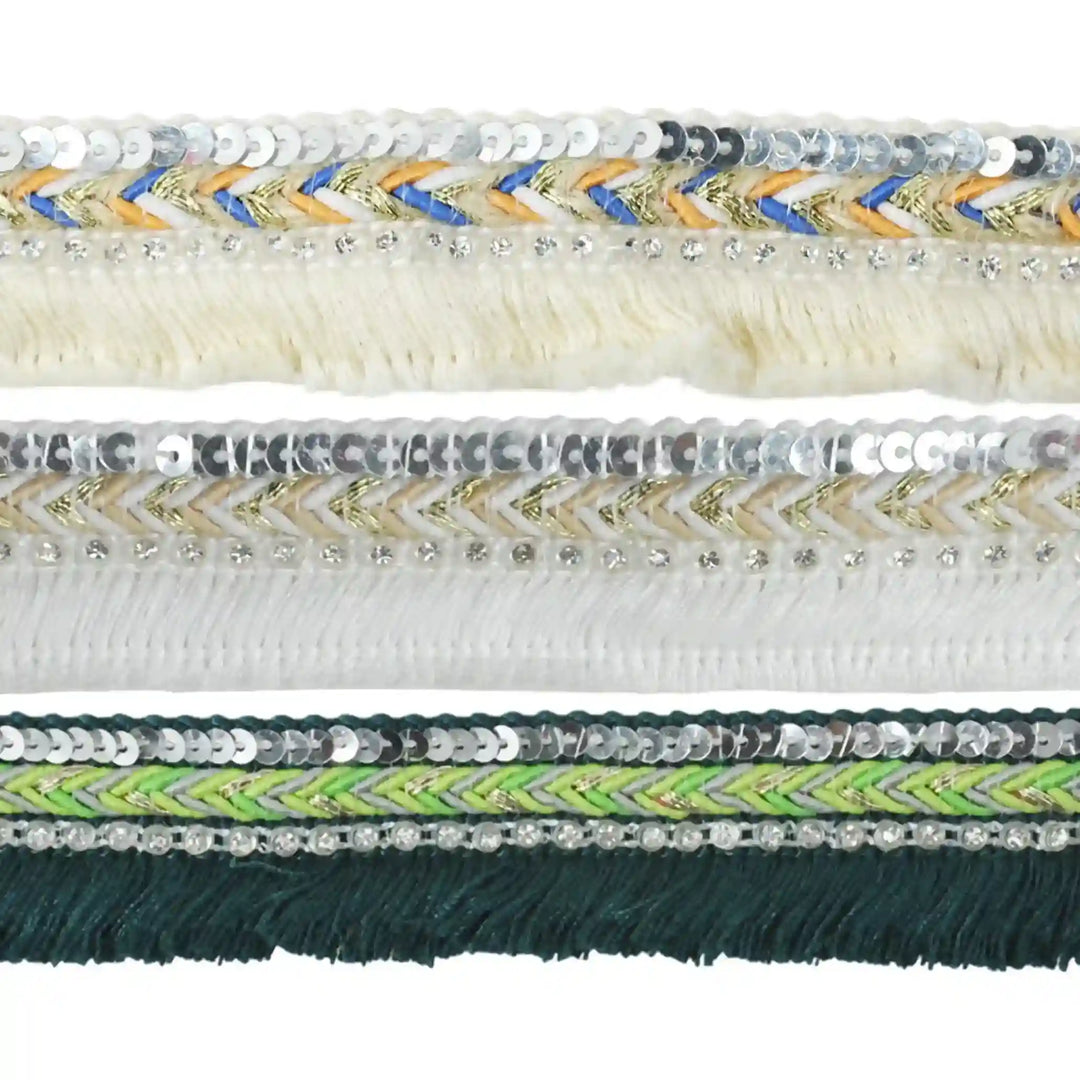 Chevron Fringe Sequin Lace Trims