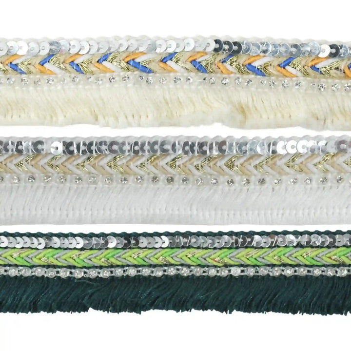 Chevron Fringe Sequin Lace Trims