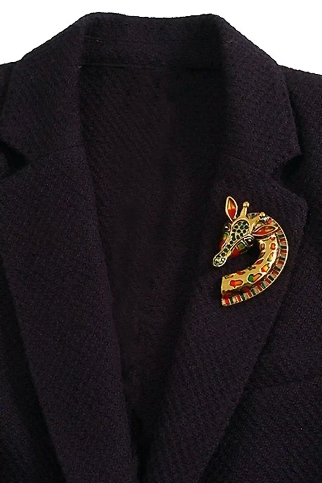 Jeweled Giraffe Brooch Pin