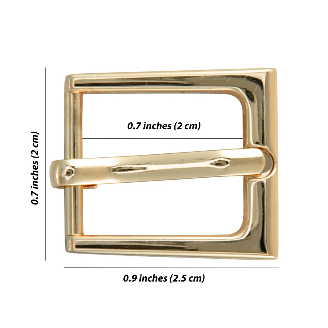 Gold Classic Rectangle Buckle (2 Piece)