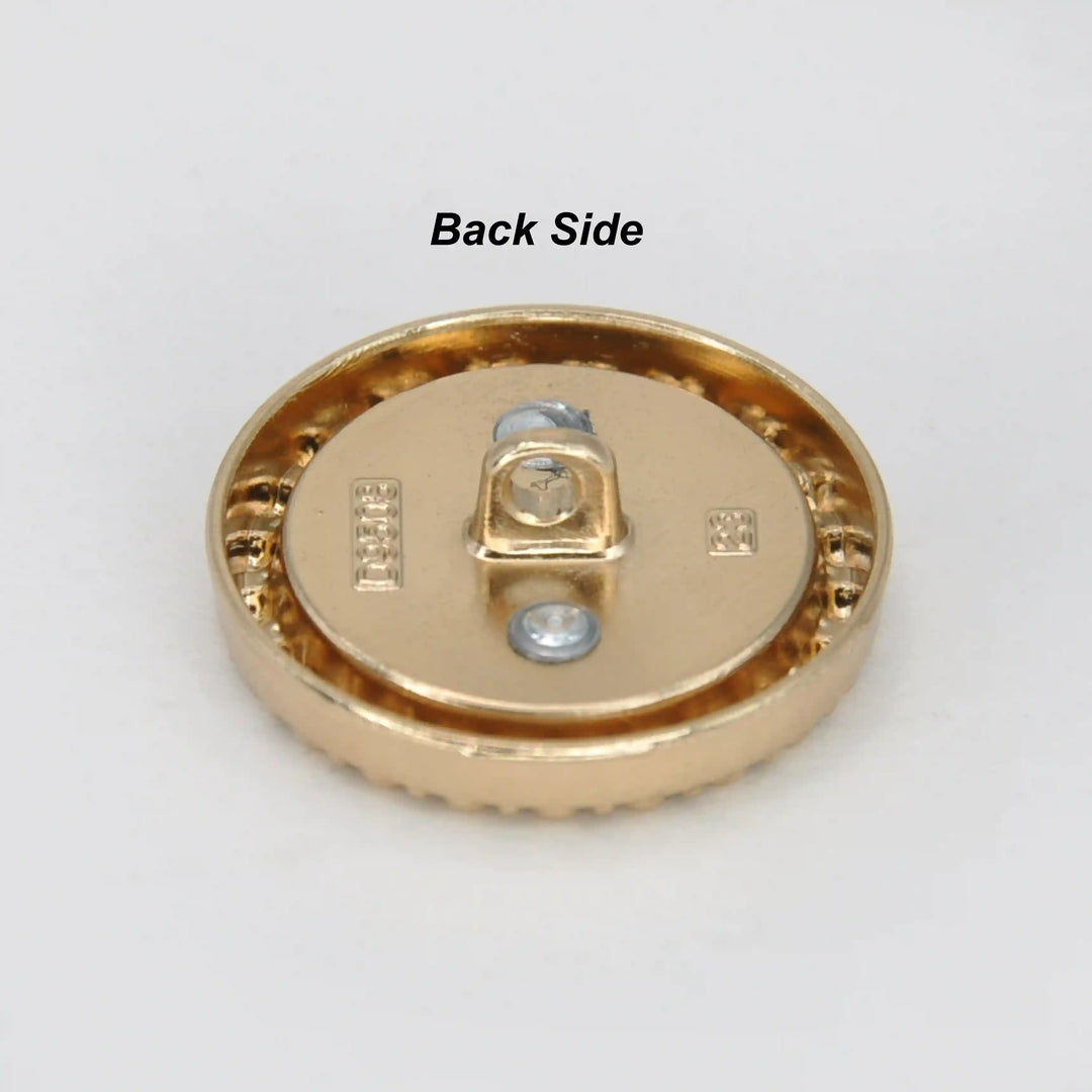 Letter B Designer Buttons with Textured Enamel Center | 23mm & 18mm