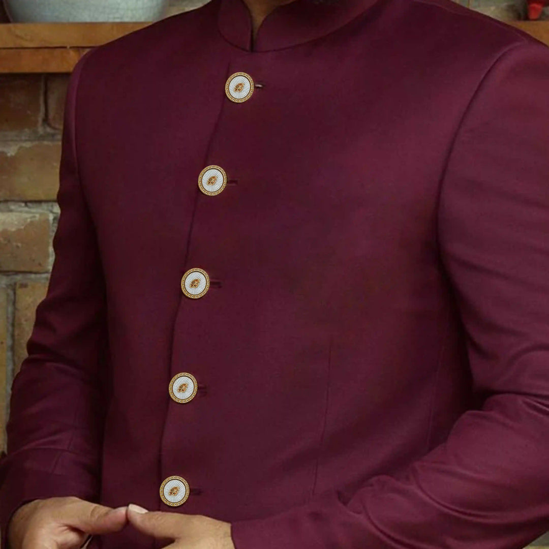 Letter B Designer Buttons with Textured Enamel Center | 23mm & 18mm