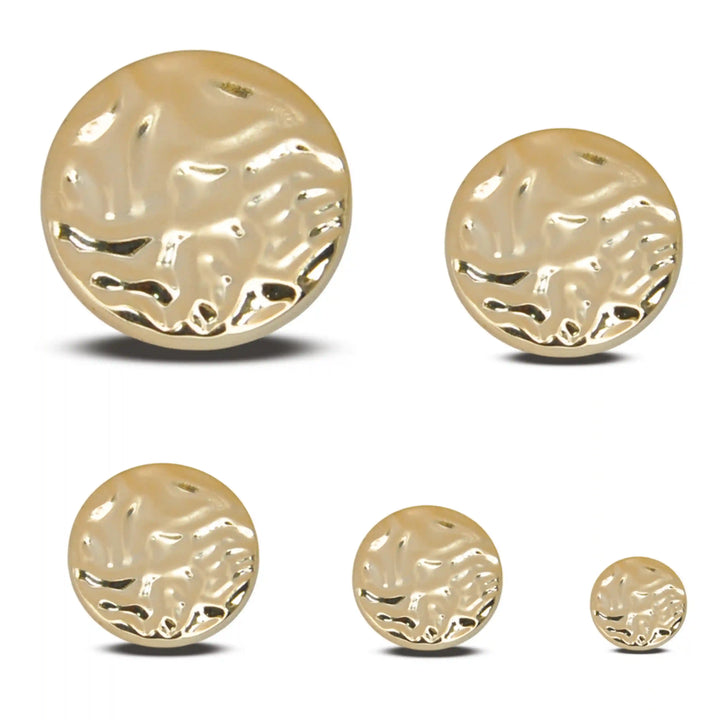 Hammered Gold Metal Buttons
