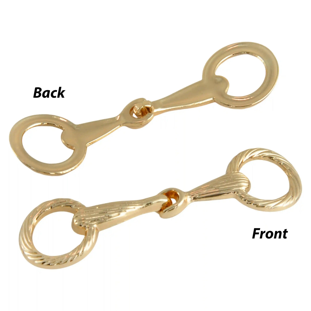 Ribbed Gold Horse Bit Horse bit Buckle