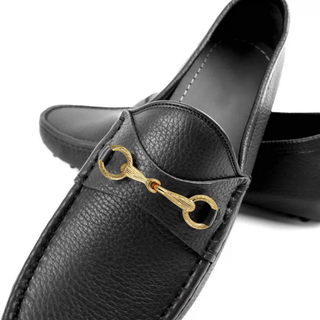 Ribbed Gold Horse Bit Horse bit Buckle