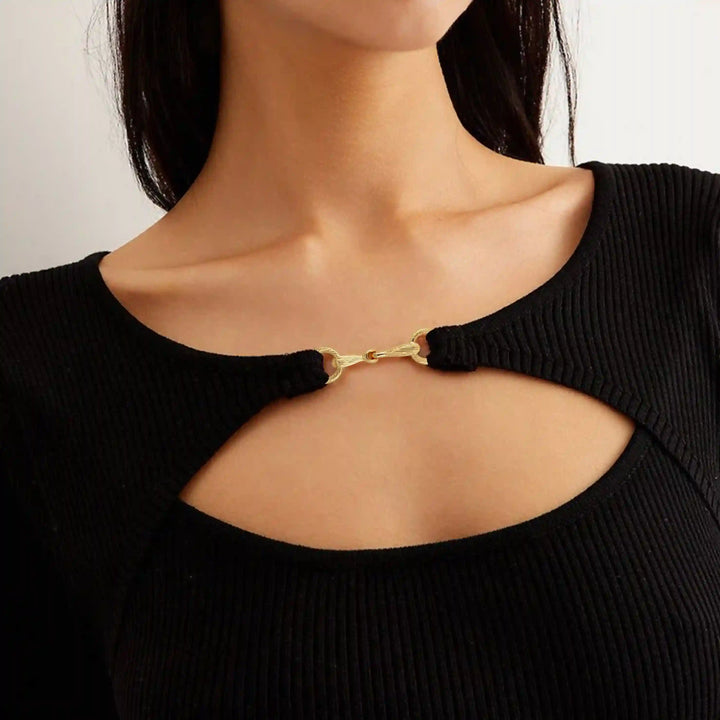 Ribbed Gold Horse Bit Horse bit Buckle