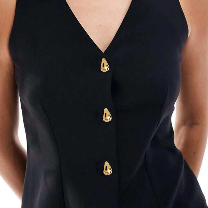 Pebble Shape Metal Button