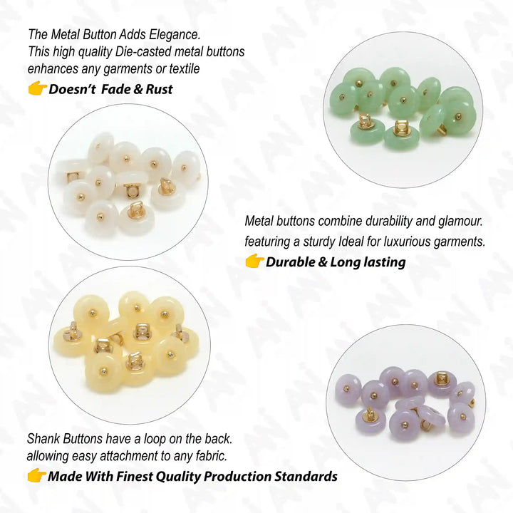 Floral Flower Style Resin Buttons | 12mm
