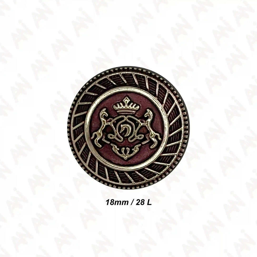 Royal Insignia Metal Buttons | 18mm & 21mm