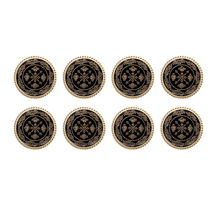 Ornate Snowflake Metal Buttons ( Pack of 8 Buttons)