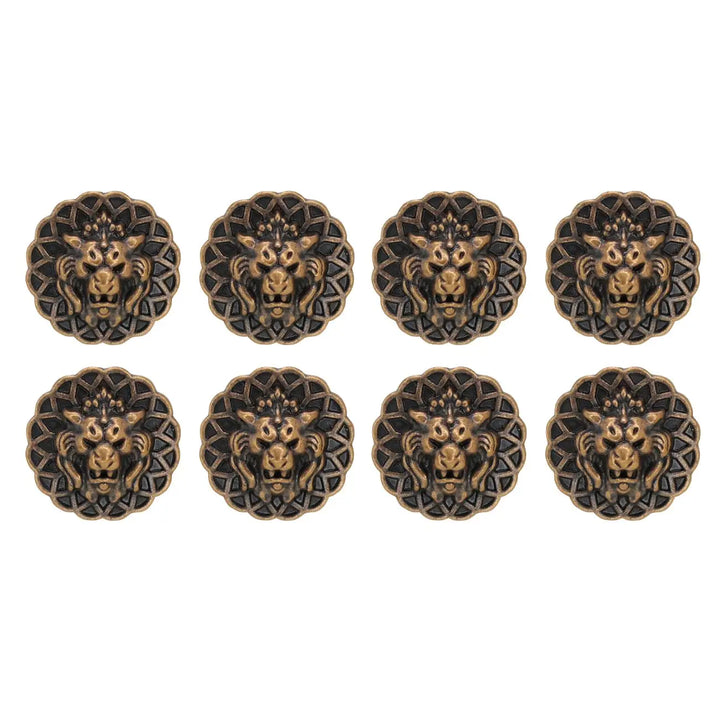Lion Head Buttons for Clothing and Accessories | 18mm(28L) & 22mm(34L)