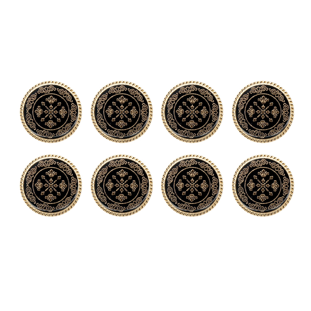 Ornate Snowflake Metal Buttons ( Pack of 8 Buttons)