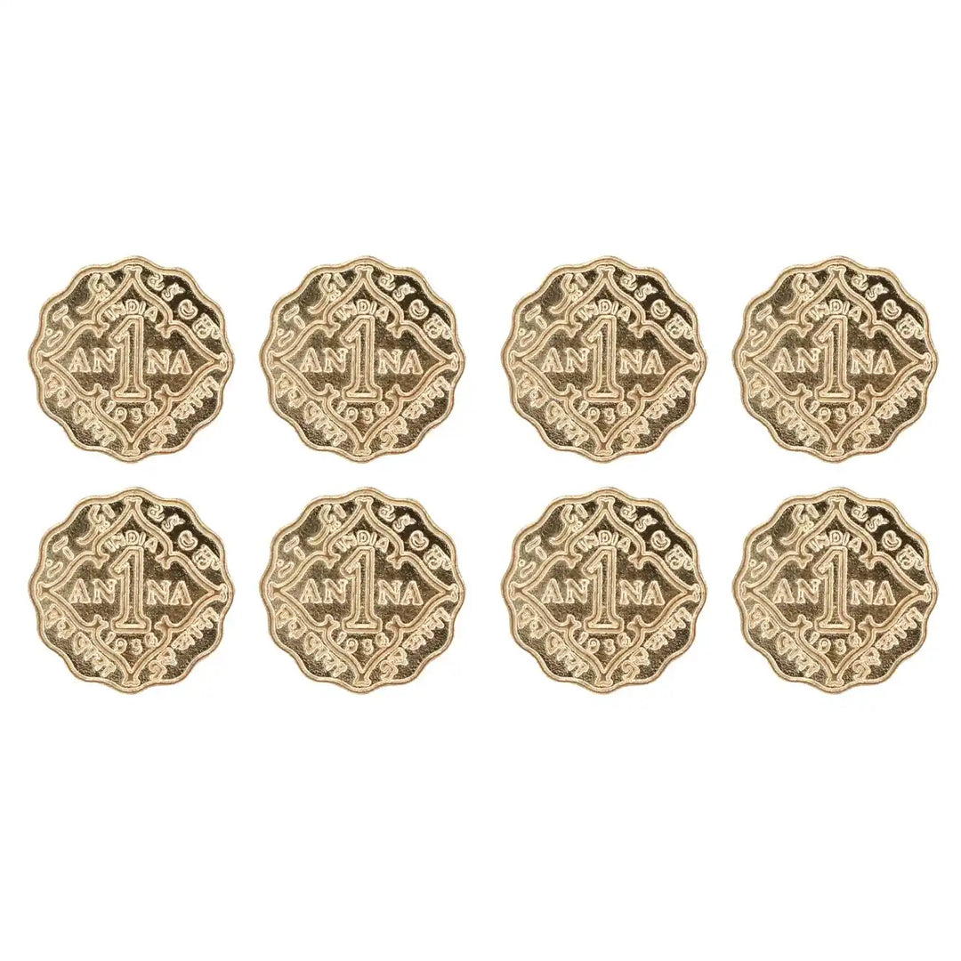 1 Anna Metal Coin Buttons | 17mm(27L) & 22mm(34L)