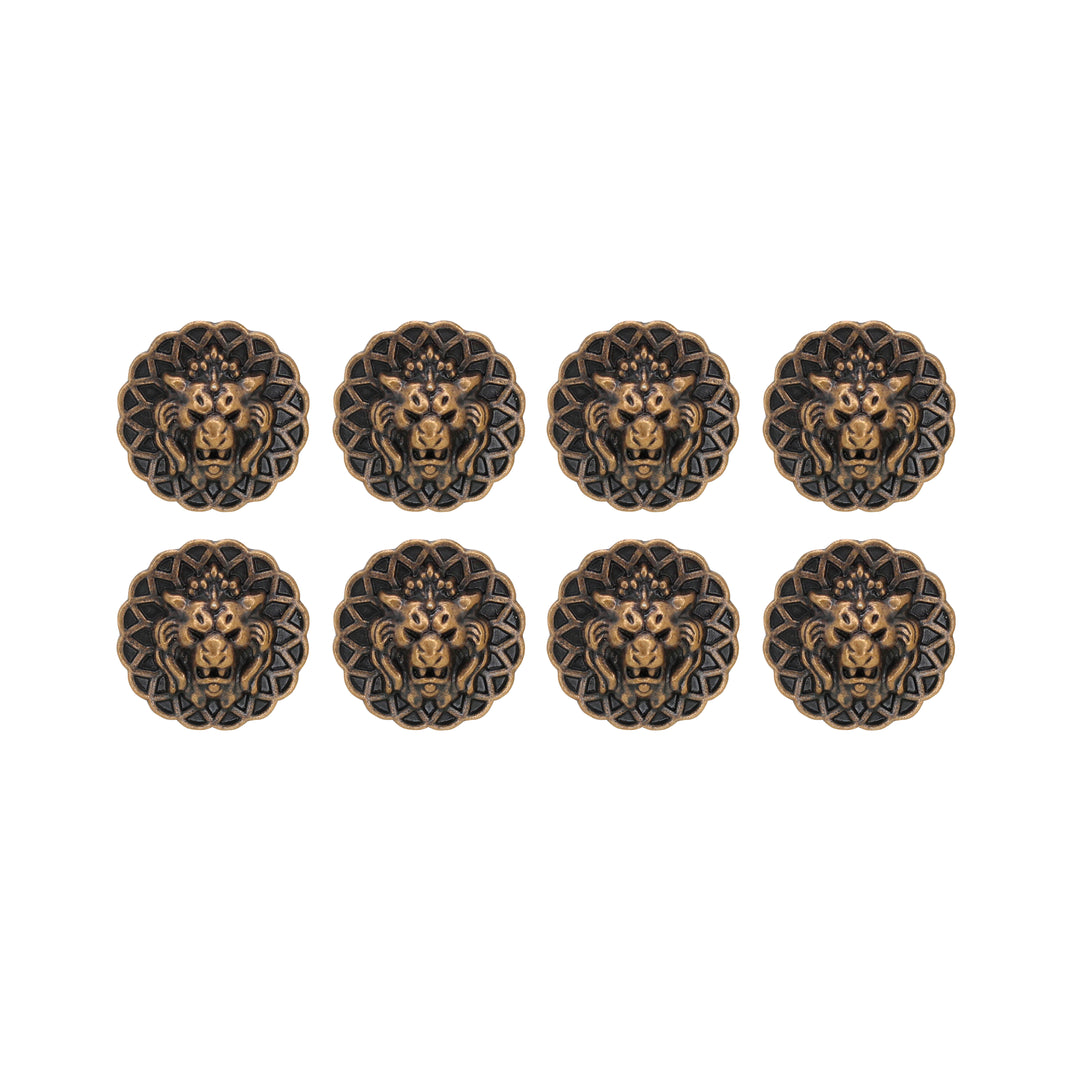 Lion Head Buttons for Clothing and Accessories