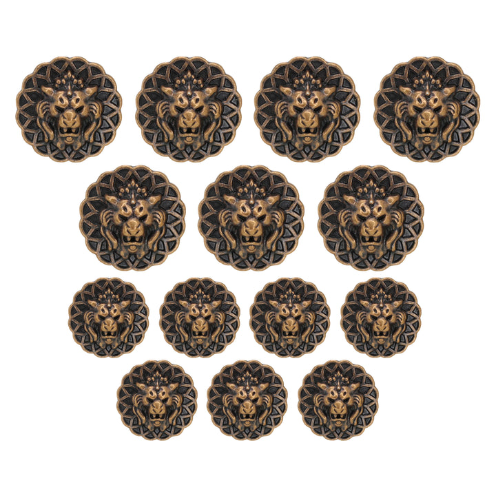 Lion Head Buttons for Clothing and Accessories