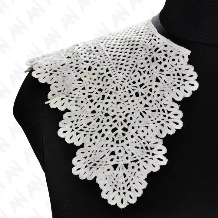 Decorative neckline bib collar with elegant embroidery detail, perfect for dresses, kurtis and blouse styling looks