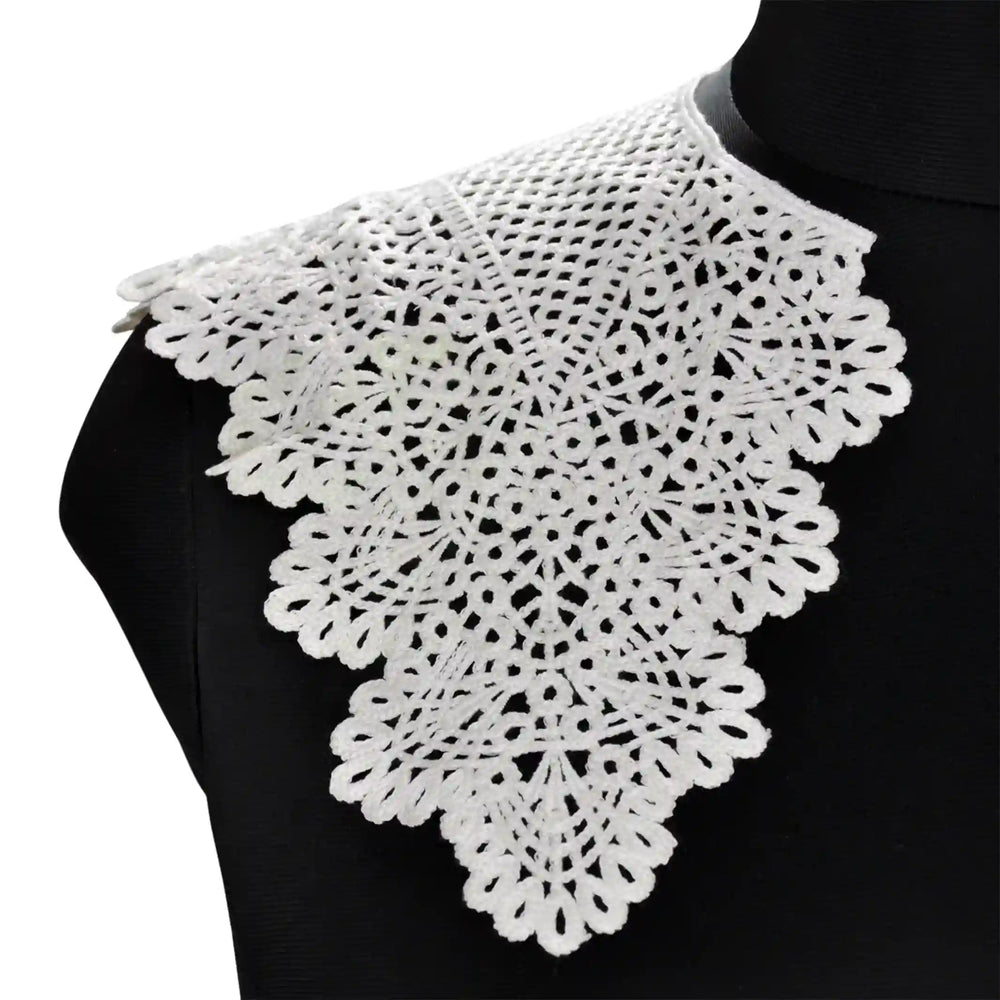 Decorative neckline bib collar with elegant embroidery detail, perfect for dresses, kurtis and blouse styling looks