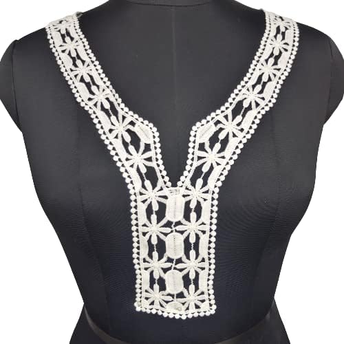 Deep V neckline by Ani Accessories for women’s dresses and shirts with elegant sew-on design details