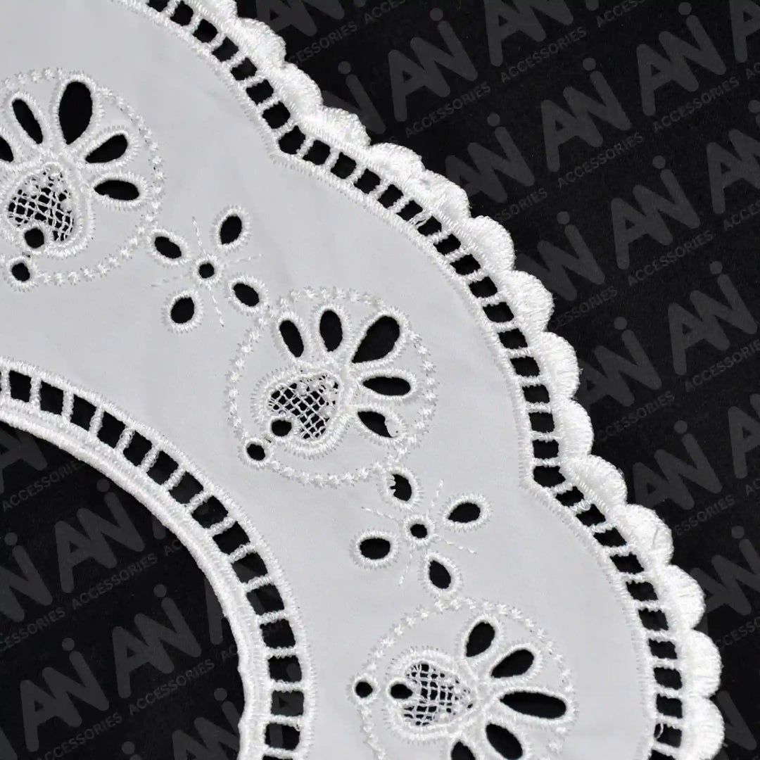 Designer Floral Style Cutwork Neck Collar from Ani Accessories for chic garment enhancement and layering looks