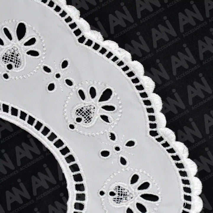 Designer Floral Style Cutwork Neck Collar from Ani Accessories for chic garment enhancement and layering looks