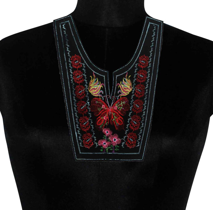 Designer U shape butterfly floral ethnic neckline adding charm to traditional wear Ani Accessories