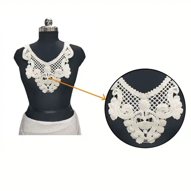 Dreamy whimsical wonder white lace neckline designed for dresses and kurtis by Ani Accessories