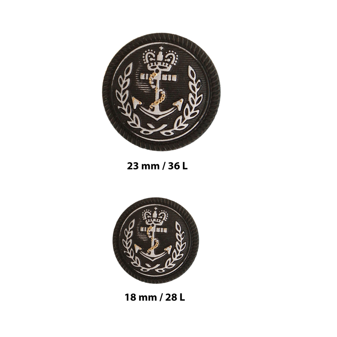 Seafaring Symbol Anchor Design Gold Metal Buttons(7 Big + 7 Small)